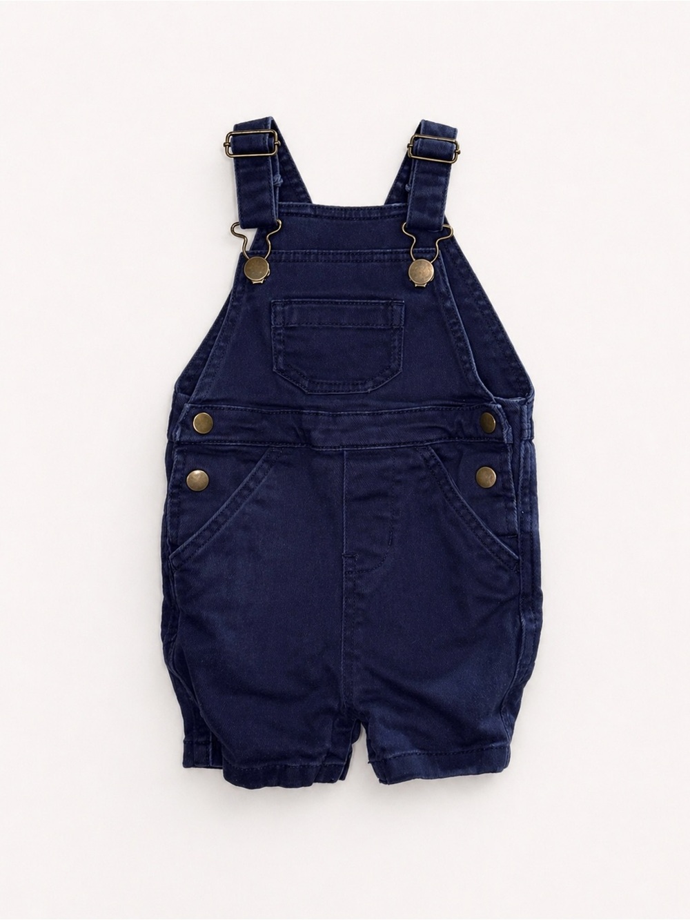 Hanna Andersson Navy Blue Denim Short Overalls